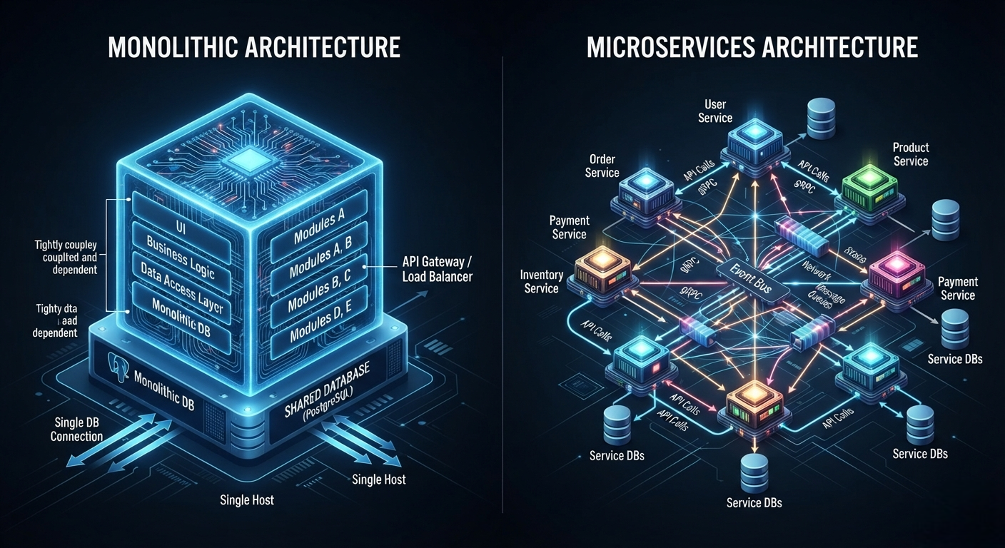 Software Development Capabilities 1 Microservices vs Monolith Architecture Comparison - Software Development Capabilities